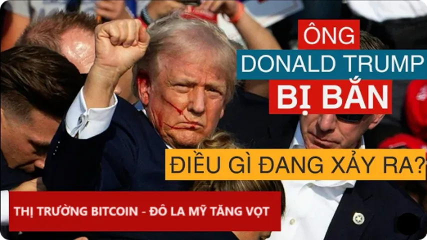 Hình ảnh ông Donal Trump được che chắn khi  bị ám sát hụt.